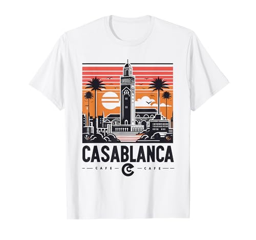 Vintage Casablanca Skyline Cafe T-Shirt