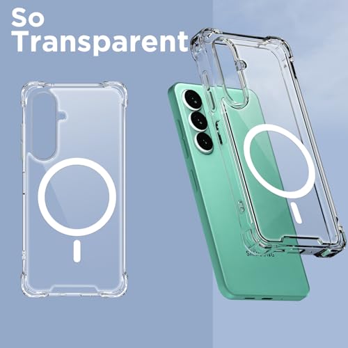 Image of Amazon Basics Back Cover for Samsung Galaxy A27 5G / M47 5G Mag-Safe Shockproof PC + TPU Protective Case Magnetic Support Bumper Case (Transparent Mag-Safe)