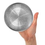 SHINYPASING Plateau de Barbecue Rond en Acier Inoxydable Fond Plat, Multifonctionnel pour Service Stable de Viande, pour Nombreuses Occasions