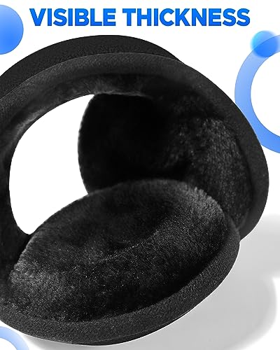 Venswell Winter Ear Muffs/Earmuffs For Men Women Fleece Ear Warmers For Cold Weather Running-Behind The Head Ear Cover Adjustable thumb #2