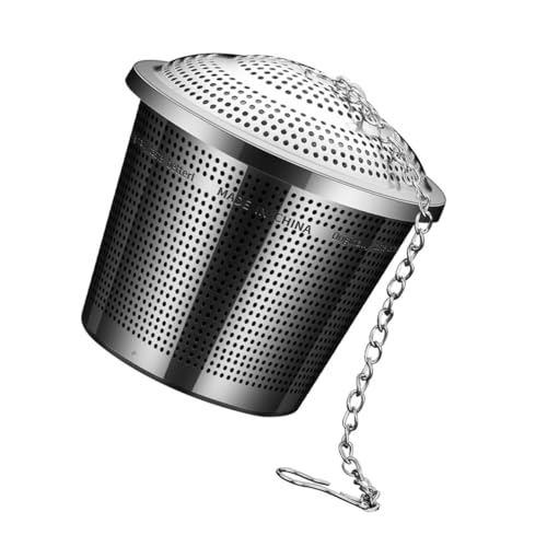 Veemoon Boule Passoire à Épices Inox 304 Grosse Taille 6,5 Cm Filtre à Assaisonnement Maille Fine Infuseur Cuisson pour Fondue et Plats Mijotés Ustensile Suspendu Crochet Anti-chute