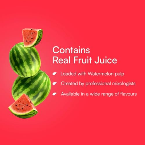 Image of Mapro Lounge Watermelon Cocktail Mixer Mocktail Fruit Syrup - 1L |Contains Real Fruit Juice| Gluten Free| Zero Cholestrol
