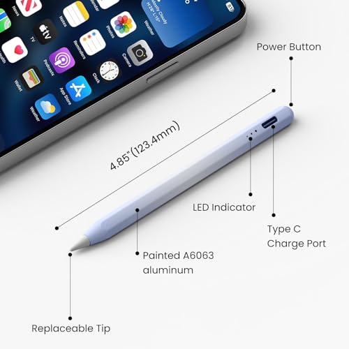 Stylet pour iPad compatible avec Apple Pro et Air recharge rapide tactile