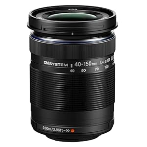 OM SYSTEM M.Zuiko Digital ED 40-150 mm F4-5.6 Lens, Telephoto Zoom, Suitable for All MFT Cameras (Olympus OM-D & PEN Models, Panasonic G Series), Black