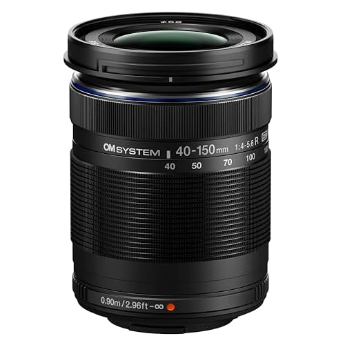 OM SYSTEM M.Zuiko Digital ED 40-150 mm F4-5.6 Lens, Telephoto Zoom, Suitable for All MFT Cameras (Olympus OM-D & PEN Models, Panasonic G Series), Black