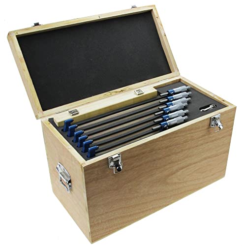 Anytime Tools 6-12" Outside Micrometer Set Machinist Tool Round Frame W/Carbide Tips #TOP5