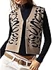 Women's Leopard Knit Sweater Vest – Button Down Sl... #5