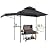 VEVOR Grill Gazebo, 8 x 5 ft Double-Tiered Top, BBQ Gazebo with Extra Awning, Powder-Coated Steel Patio Grill Shelter with 2 Side Shelves, Bottle Opener & Hooks, Outdoor Grilling Canopy for Garden