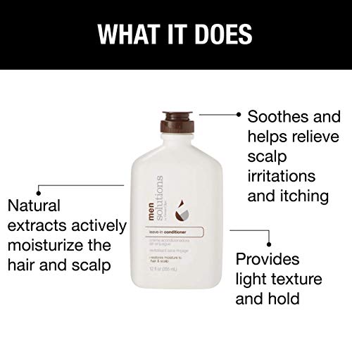 Great Clips Solutions Men's Leave-In Conditioner, 12Oz | Natural Extracts Moisturize Hair & Scalp | Relieves Scalp Irritations & Itching #TOP2
