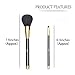 Qivange Makeup Brushes 15 PCS Liquid Foundation Powder Blending Brush Set Black With Gold