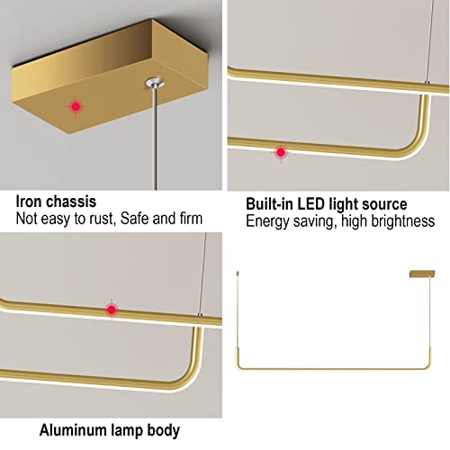 Suspension LED 42W à intensité variable pour supprimer les reflets sur la table à manger - 7