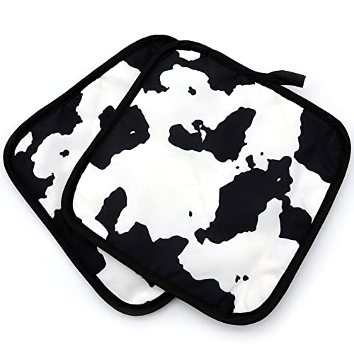 Cow Print Extra Large Pot Holders 2 Pack, Potholders and Hot Pads for Cow Print Kitchen Sets for Home, Cute Kitchen Set