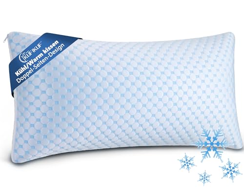 KUFIKUF Kopfkissen 40x80 - Kissen Mikrofaser Weiches Atmungsaktiv für Allergiker, Höhenverstellbar Schlafkissen Seitenschläfer & Bauchschläfer Rückenschläfer, Ergonomisches Kissen für Nackenschmerzen