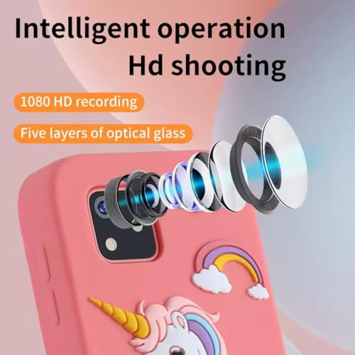 Image of Mini Kids Small Smartphone Toy with Games : Dual Cameram Kids, Touch Screen, Multiple Games Mode, Small Smart Phone for Fun and Learning Blue