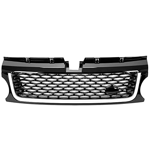 range rover supercharged grill - ECOTRIC Front Upper Bumper Mesh Grille Grill Compatible with 2010-2013 Land Rover Range Rover Sport L320