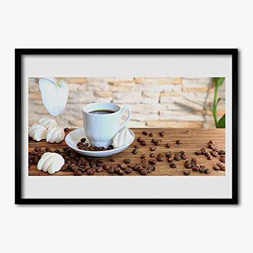 Cadre photo mural 70x50 cm tasse de cuisine pour habiller un mur vide