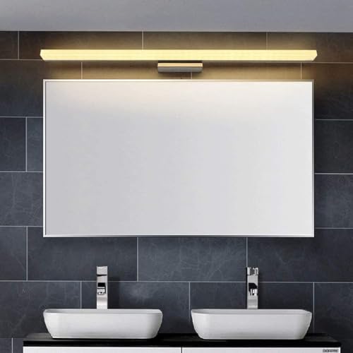 Miroir de salle de bain LED avec applique murale étanche au design épuré