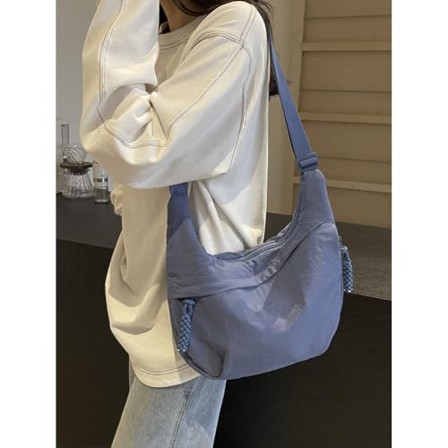 Crossbody Bag, Sling Bag, Women's Fashion Plain Color Nylon Crossbody Bags,Nylon Crescent Bag Crossbody3