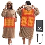 Manta con capucha climatizada con mangas, regalo de Navidad para