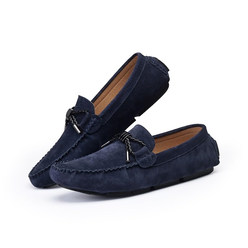 Mens Loafers Shoe Suede Vamp Driving Loafers Moccasins Shoes Anti-Slip Lightweight Slip Resistant Prom Slip-ons3