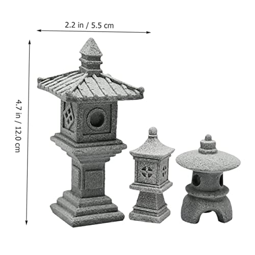 GANAZONO 5 Conjuntos De Ornamento Em Miniatura Ornamento Paisagem Pátio Home Pagode Estátuas De Feng