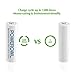 POWEROWL Rechargeable AA Batteries 8-Pack, High Capacity Double A Batteries 2100mAh NI-HM HR06 for Outdoor Solar Lights etc - White