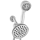 Waterpik 7-Mode 2-in-1 Dual Shower Head System with 5-Foot Hose and PowerPulse Therapeutic Massage, Chrome, XAT-133E-643E