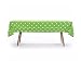 5 PACK, 54" x 108" Lime Green Polka Dot Rectangular Plastic Table Cover, Plastic Table Cloth Reusable (PEVA) (Polka Dot Lime Green)