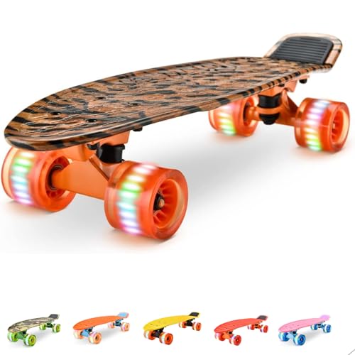Penny board antidérapant pour éviter les chutes | Skateboard enfant LED