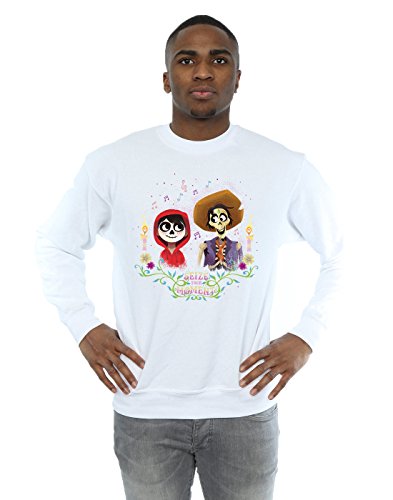 Image of Disney Men's Coco Miguel And Hector Sweatshirt Large White