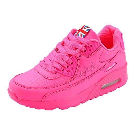 PADGENE Femme Baskets Mode Chaussures Sport Course Sneakers Fitness Gym athlétique Multisports Outdoor Casual,Rose,39 EU