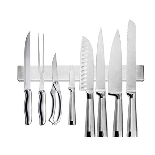 NICEXMAS Ceppi portacoltelli Vuoti Portautensili a Muro per Utensili da Cucina in Acciaio Inox con Asta portacoltelli a Lama Magnetica da 15.75 Pollici