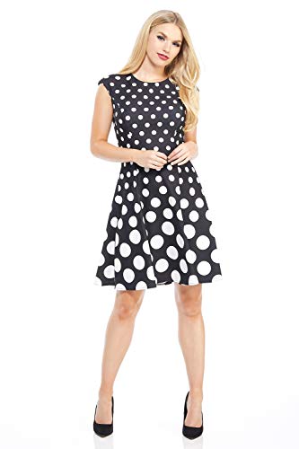 Image of London Times Womens Dresses Cap Sleeve Fit and Flare - Elegant Summer Cocktail Graduation Garden Party Wedding Guest Dress