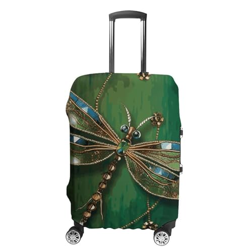 Jewel Dragonfly Printed Luggage Cover Protector, Fits 18-32 Inch Luggage