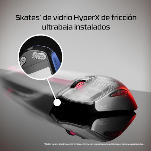 Ratón gaming inalámbrico HyperX Pulsefire Haste 2 S con carcasa de magnesio y sensor de 26K azul 4