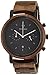 Produktbild Kerbholz Holzuhr  Classics Collection Johann analoge Quarz Uhr für Herren Gehäuse und verstellbares Armband aus massivem Naturholz, Durchmesser 45mm