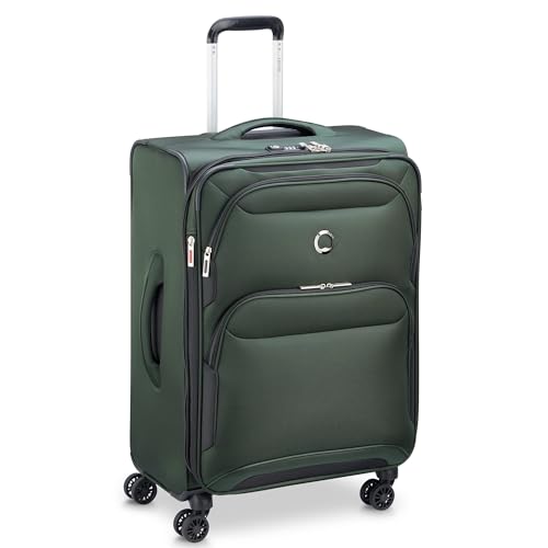 Image of DELSEY PARIS Sky Max 2.0 Softside Expandable Luggage with Spinner Wheels 2 Piece Set, Green (24 Inch /Duffle)