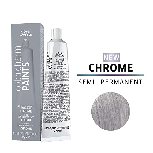 Wella Color Charm Paints Semi-Permanent Hair Dye For Temporary Hair Color, Intermixable Shades, Chrome #TOP1