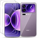 QULLOO Hülle für Xiaomi Mi 17 Pro Max mit 2 Stück Schutzfolie, 9H Festigkeit Schutz Glas Anti-Fingerabdruck Handyhülle Nie Vergilbung Schutzhülle Transparent Hülle