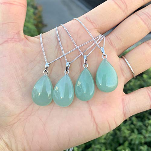 1pcs Adabele Genuine Sterling Silver Gemstone Pendant Necklace 18 inch Natural Healing Crystal Chakras Stone Hypoallergenic Nickel Free Fine Women Jewelry3