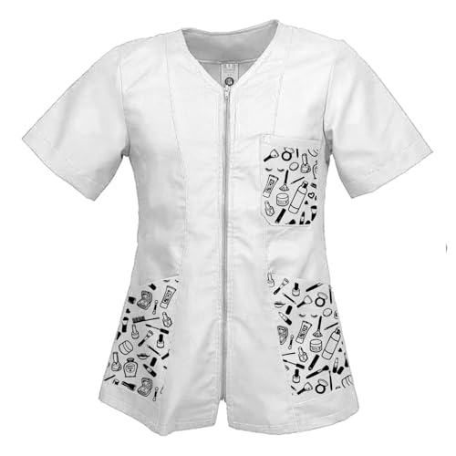 fratelliditalia.org Arbeitskleidung für Damen, Kosmetikerin, Jacke und Hose, personalisierbar mit Logo