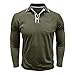 Men's Shirt Long Sleeve Polos Shirts for Men Fashion Button Down Slim Fit Loose Tshirts Fall Winter Golf Blouses Outfits Mens Green