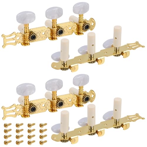 VEUWOLM - 4 Pièces Mécaniques pour Guitares Classiques, Boutons de Cheville Guitare Tuning Pegs pour Guitare Classique ou Guitare Acoustique