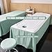 White,190 * 80cm(S),LDLCYCN Cotton Massage Table Cover Lash Bed Cover with Face Hole Spa Massage Bed Cover with Skirt Full Wrap Beauty Salon Bedskirt with Elastic Band Massage Sheet Bed Cover