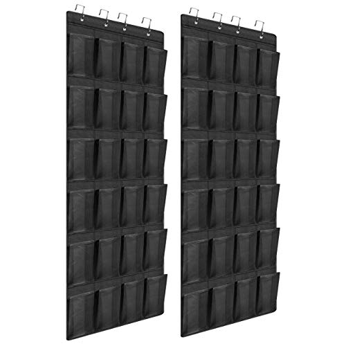 Kootek 2 Pack Over The Door Shoe Organizer, Mesh Shoe Holder 24 Pockets