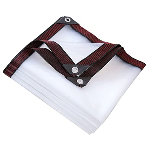 Lona impermeable transparente cubierta resistente con ojales para cenadores 2