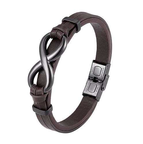 Bracelet de mode en cuir noir parfait pour briller en fete d'anniversaire