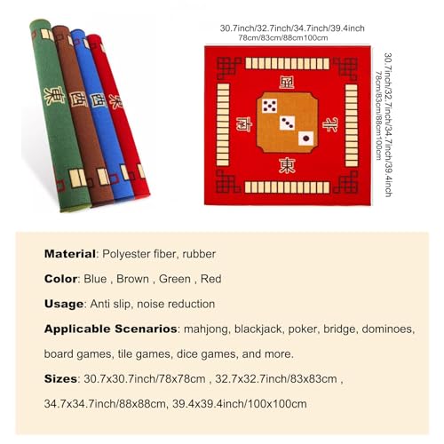 Tapete para mesa de Mahjong antideslizante y silencioso miniatura 2