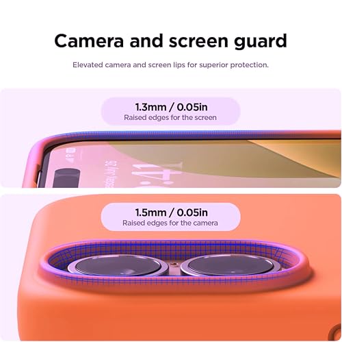 Image of SBMS Silicone Case for iPhone 17 6.3-Inch, Silky-Soft Touch Full-Body Protective Phone Case, Shockproof Back Cover for iPhone 17 (Orange)