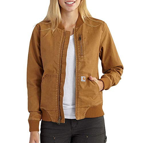 Carhartt Women's Crawford Bomber Jacket, Brown, Large